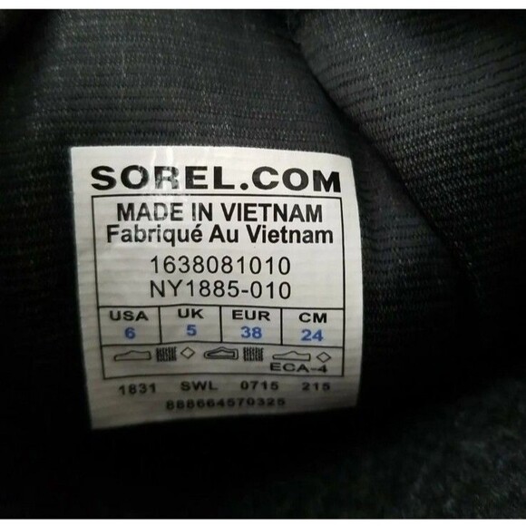 Men's Sorel 1638081010  Black/Blue Snow Boots Size 6 - Picture 7 of 7